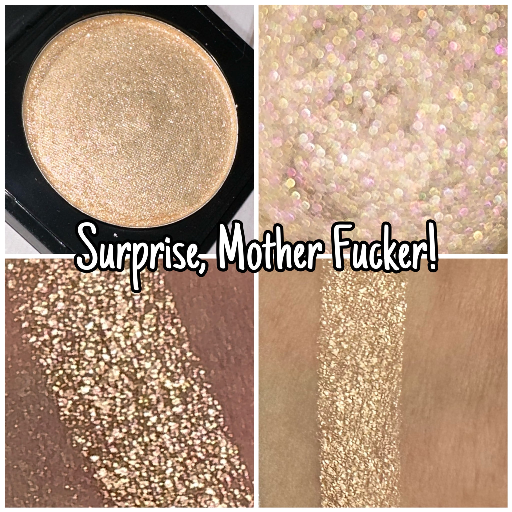 shade beauty, the dexter collection, dexter morgan, dexter morgan makeup collection, indie makeup, indie beauty, indie cosmetics, handmade makeup products, surprise mother fucker, pressed highlighter